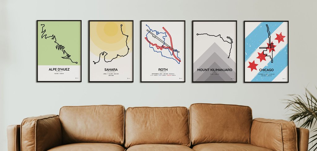 2025 Sportymaps minimalist course prints minified