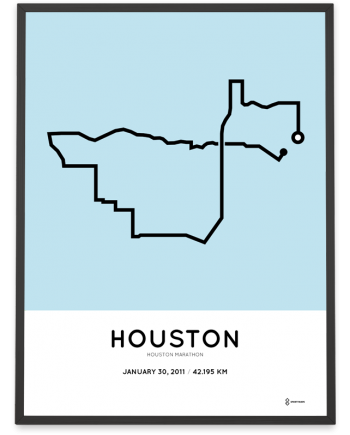 2011 Houston marathon course poster