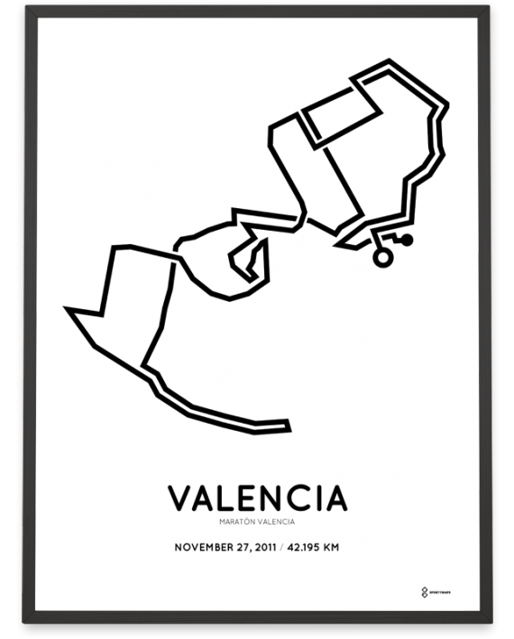 2011 Valencia marathon course poster