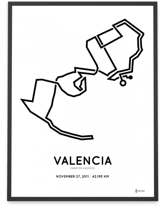 2011 Valencia marathon course poster