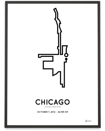 2012 Chicago marathon course print
