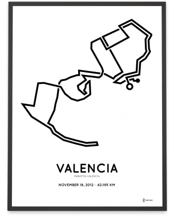 2012 Maraton Valencia course print