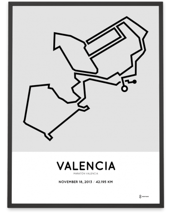 2013 Valencia marathon course print
