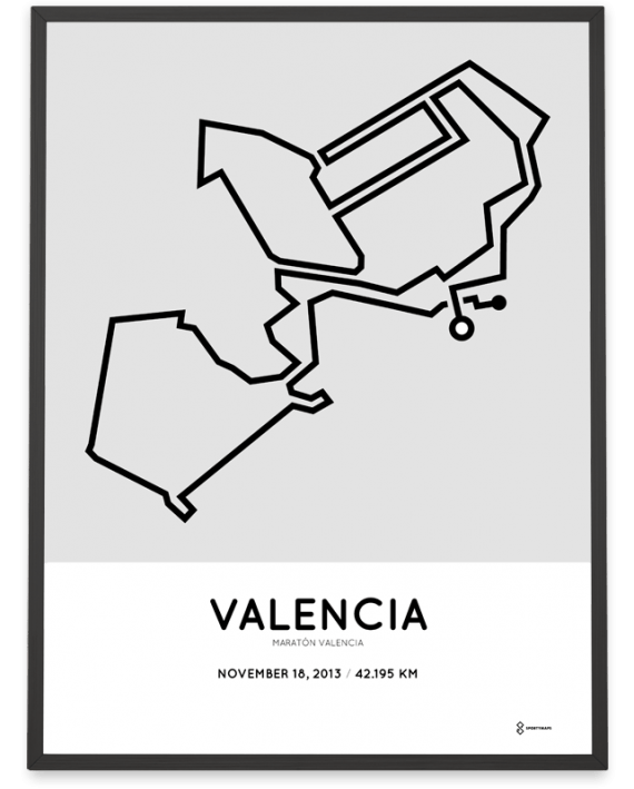2013 Valencia marathon course print