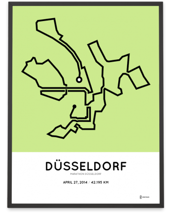 2014 marathon Dusseldorf course poster
