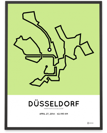 2014 marathon Dusseldorf course poster