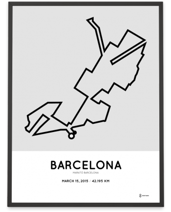2015 Barcelona marathon course print