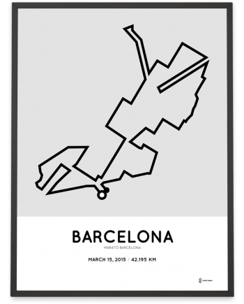 2015 Barcelona marathon course print