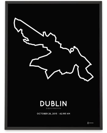 2015 Dublin marathon course poster