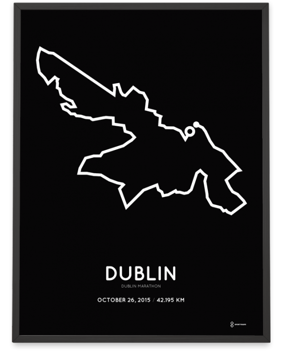 2015 Dublin marathon course poster