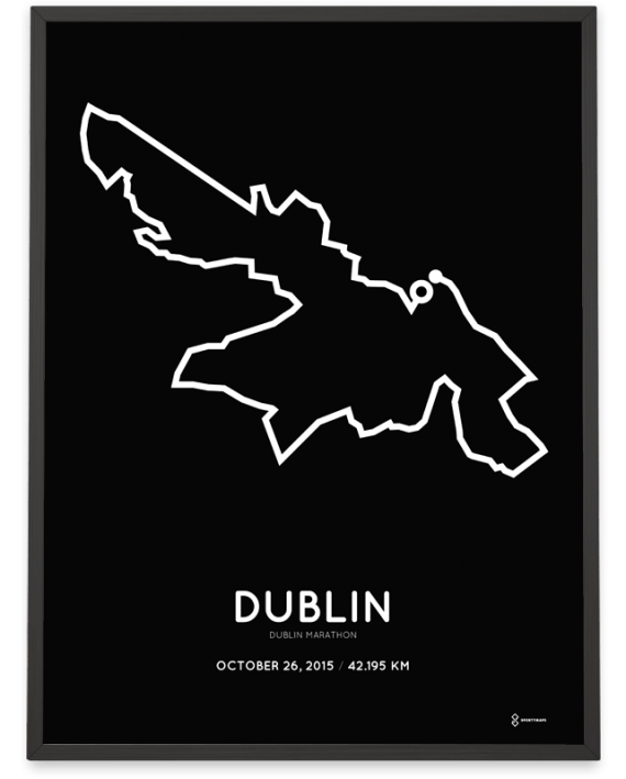 2015 Dublin marathon course poster
