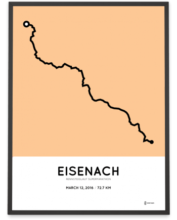 2016 Rennsteiglauf Supermarathon course poster