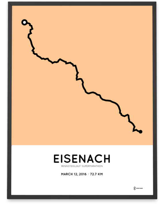 2016 Rennsteiglauf Supermarathon course poster