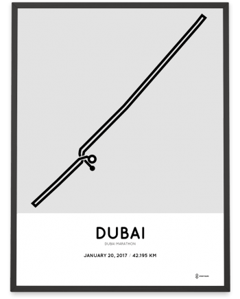 2017 Dubai marathon couse poster