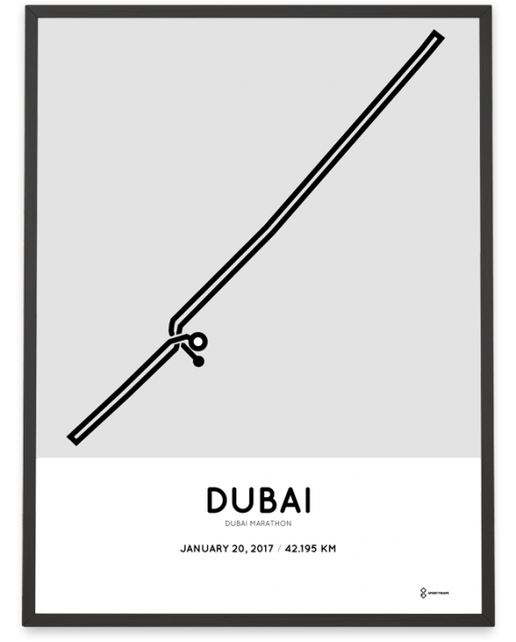 2017 Dubai marathon couse poster