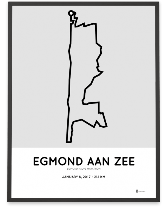 2017 Egmond halve marathon route poster