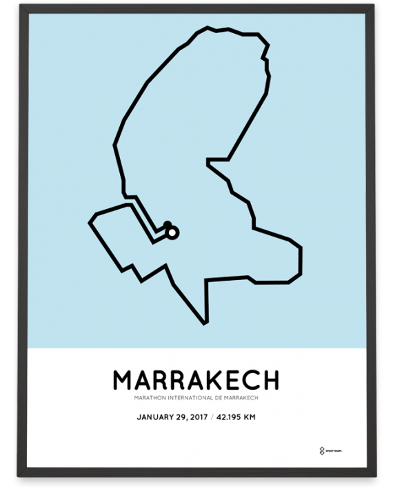 2017 Marrakech marathon course poster