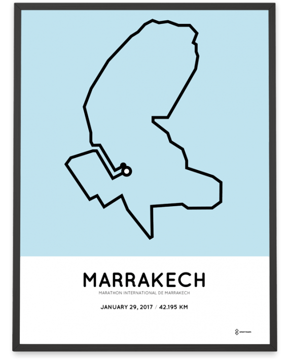 2017 Marrakech marathon course poster