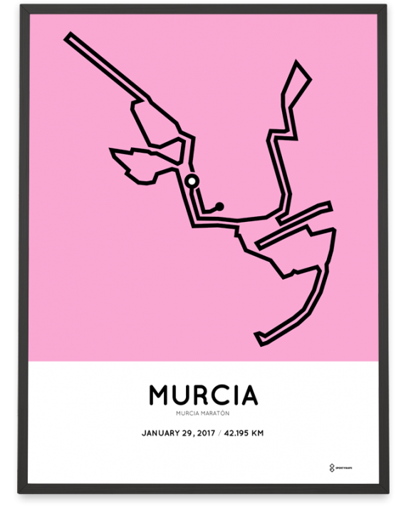 2017 Murcia marathon course poster