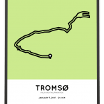 2017 Tromso half marathon course poster