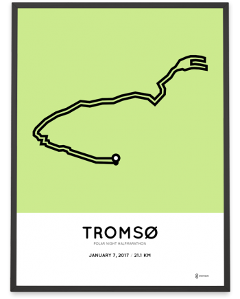 2017 Tromso half marathon course poster