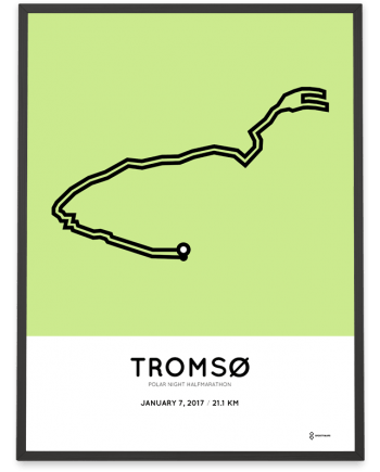 2017 Tromso half marathon course poster