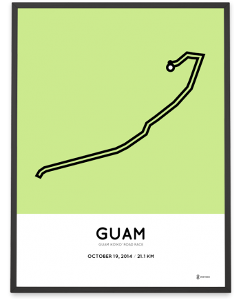 2014 Guam half marathon course print