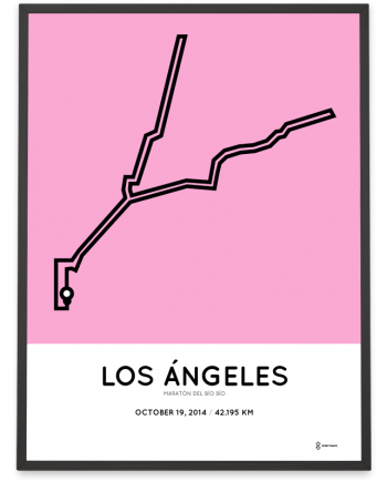 2014 Los Angeles Chile marathon course poster