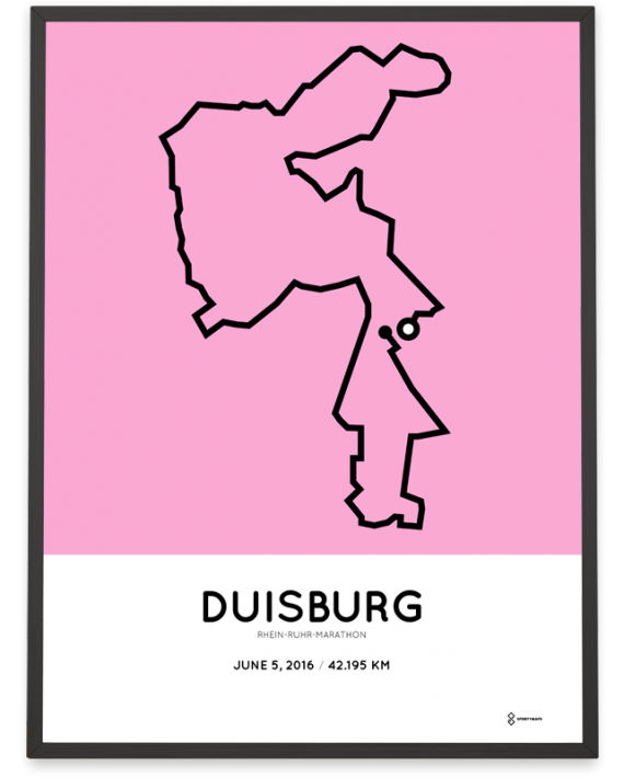 2016 Rhein-Ruhr-marathon Duisburg course poster