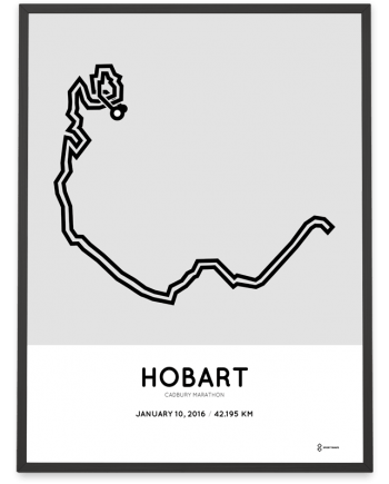 2016 Cadbury marathon course print