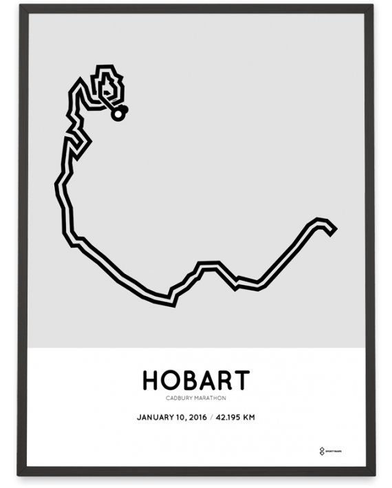 2016 Cadbury marathon course print