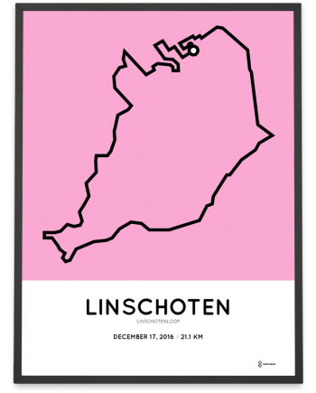 2016 Linschotenloop halve marathon route poster