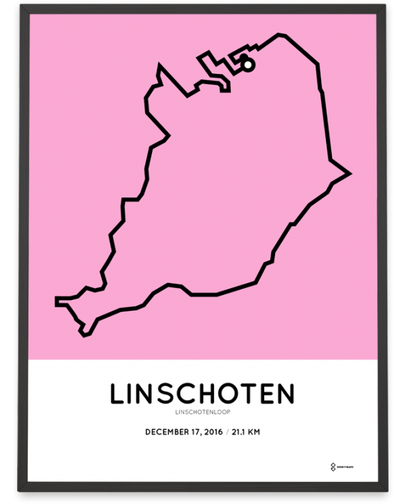 2016 Linschotenloop halve marathon route poster