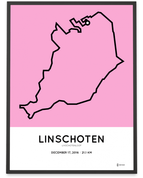 2016 Linschotenloop halve marathon route poster
