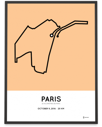 2016 Paris 20km coursemap print
