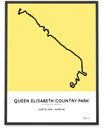 2016 South Downs marathon route poster