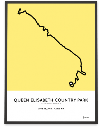 2016 South Downs marathon route poster