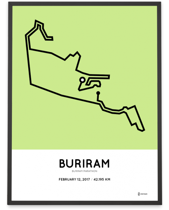2017 Buriram marathon route print