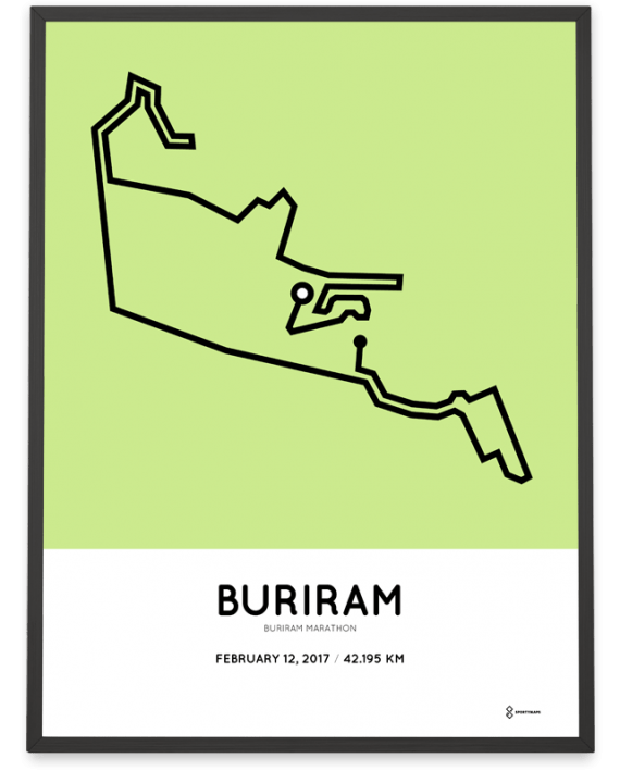 2017 Buriram marathon route print