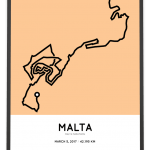 2017 Malta marathon route artprint