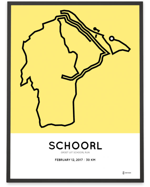 2017 Groet uit Schoorl run 30km route print