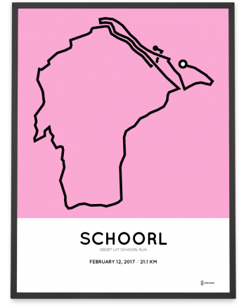 2017 Schoorl halve marathon route poster