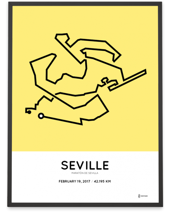 2017 Maraton de Sevilla course poster
