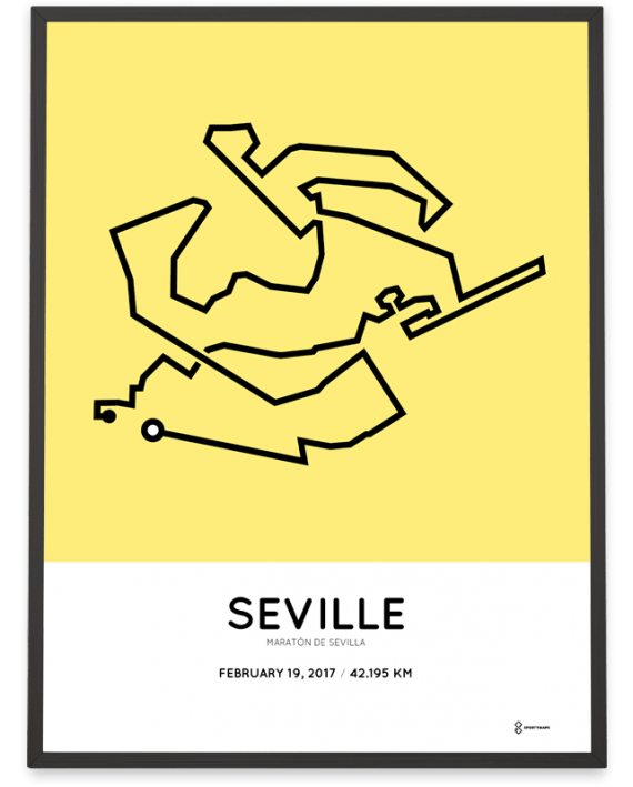 2017 Maraton de Sevilla course poster