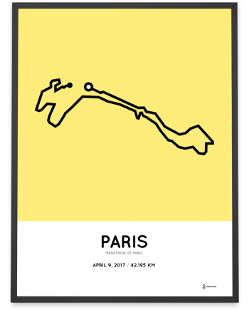 2017 Paris marathon parcours poster
