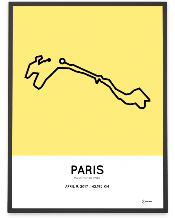 2017 Paris marathon parcours poster