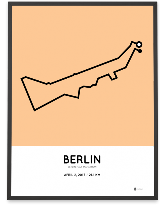 2017 Berlin half marahton course poster