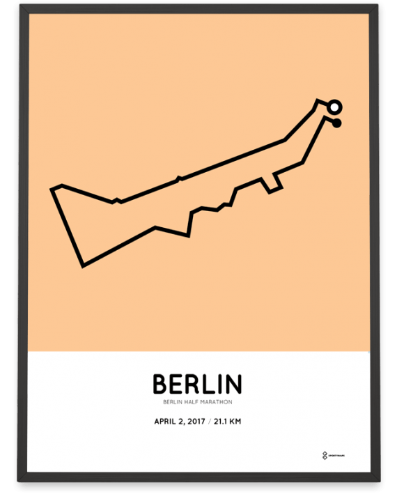 2017 Berlin half marahton course poster