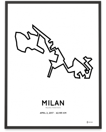 2017 Milano marathon route poster