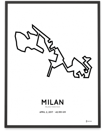 2017 Milano marathon route poster